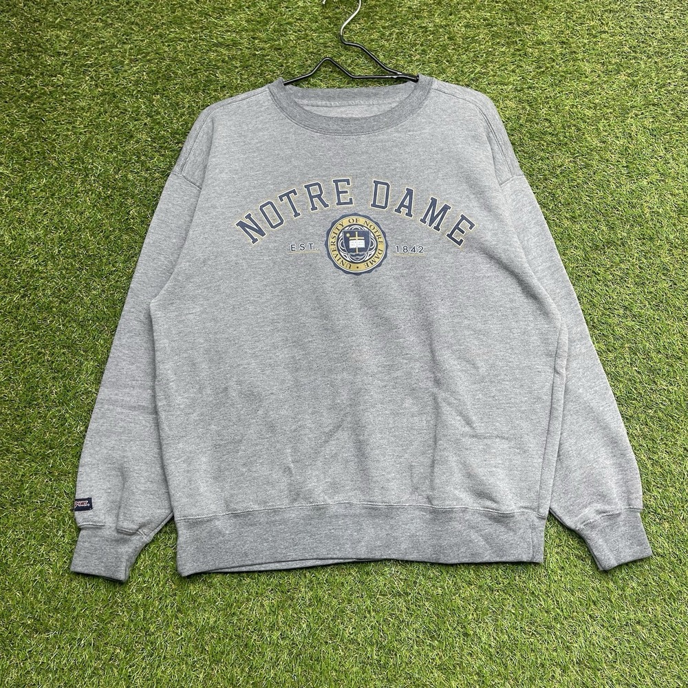 Vintage Notre Dame Fighting Irish Sweatshirt Mens Large Crewneck Embroidered 90s